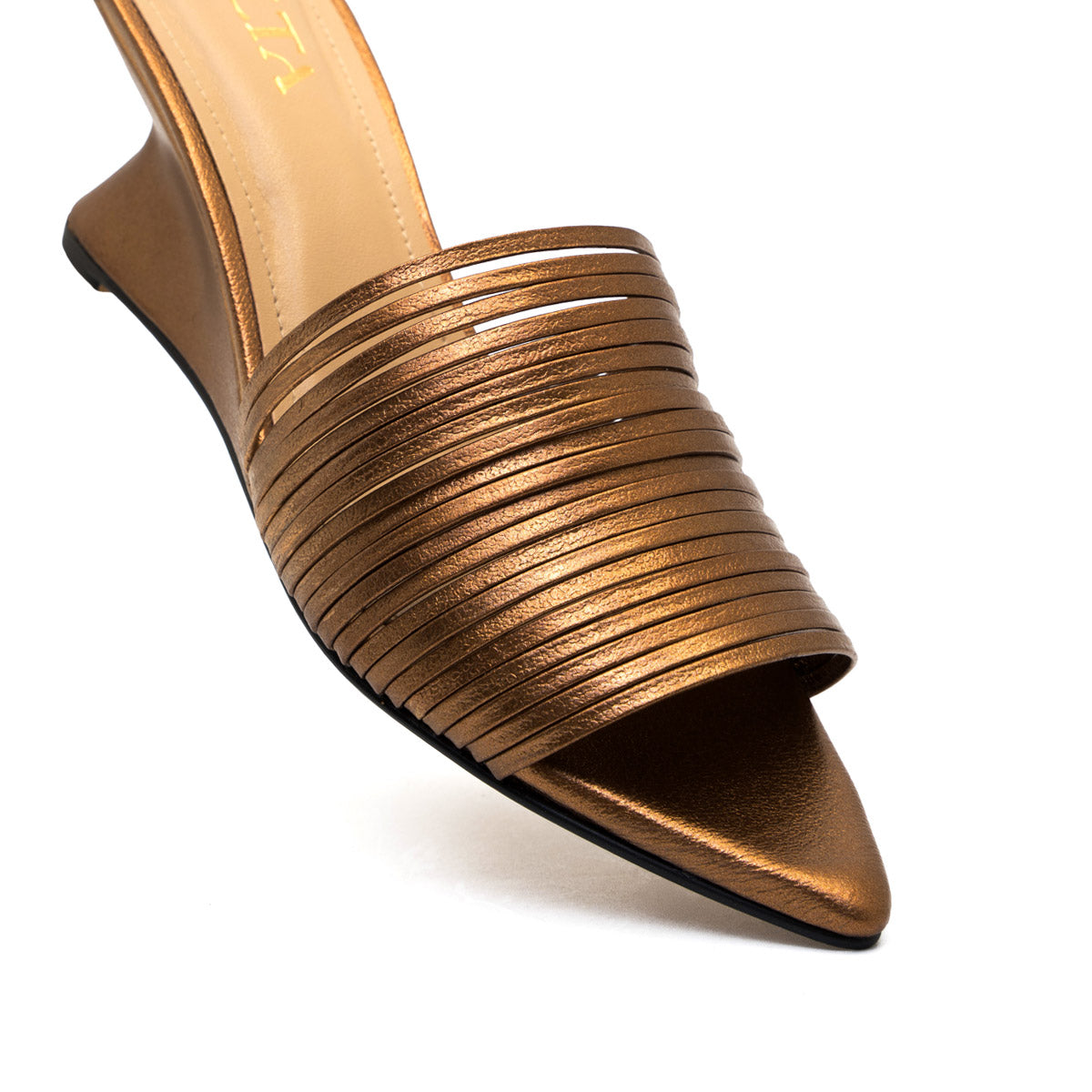 EMILIA BRONZE HEELS X HELENA FADUL