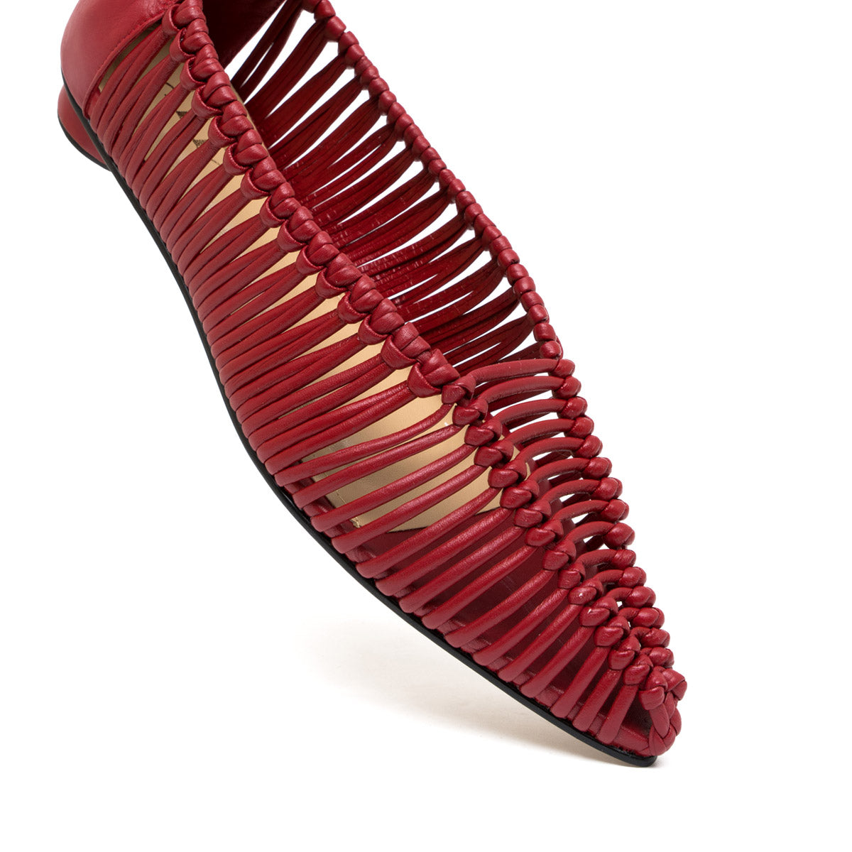 SIMONE RED CRAFT FLATS