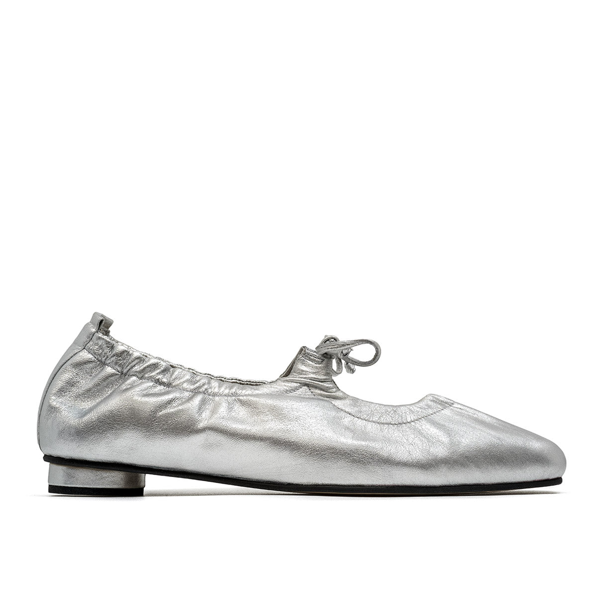 silver flat dress shoes Rokment Women's Metallic Glossy Ballet Flat Dress Shoes Fall Stylish Casual Leather Buckle Pointed Toe Slip on Low Heels Business Office Work Formal