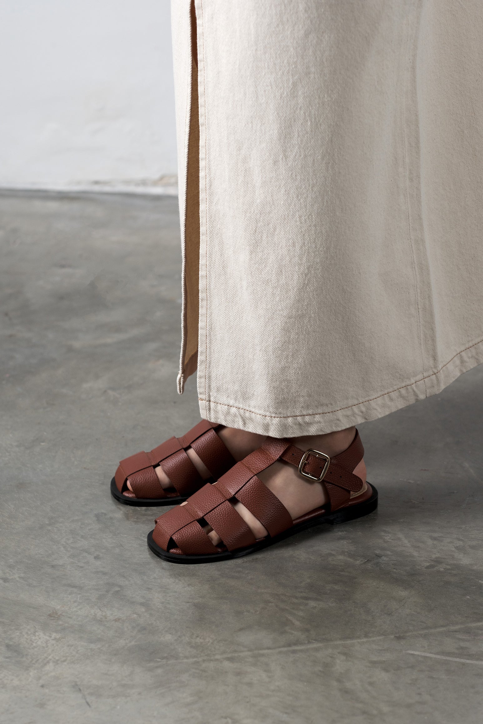 CECILIA COGNAC SANDALS